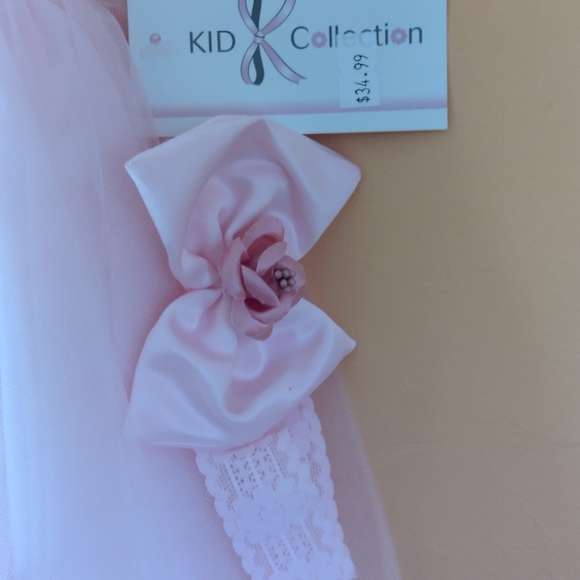 NWT Kid Collection Formal Girl's Butterfly Dress & Matching Hair Bow Size L - Picture 9 of 11
